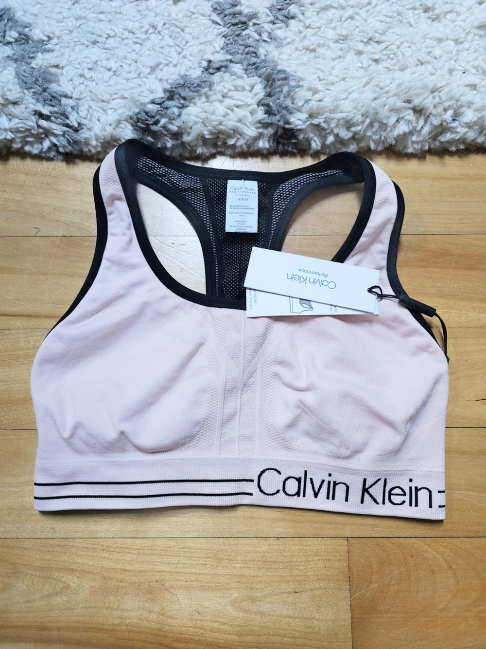Calvin Klein Light Pink Racerback Sports Bra